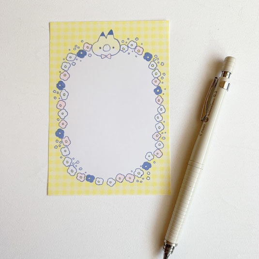 きつねさんとお花*一筆箋