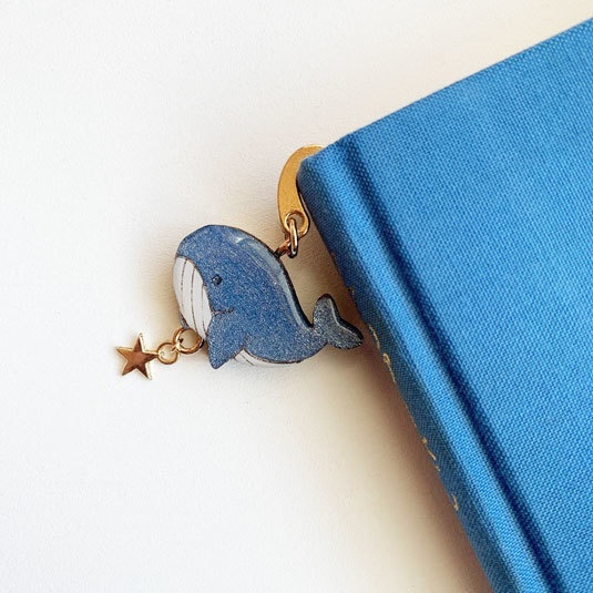 星空くじら*木のブックマーカー