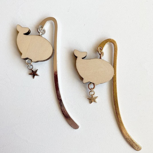 星空くじら*木のブックマーカー