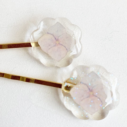 きらきら氷*紫陽花のヘアピン