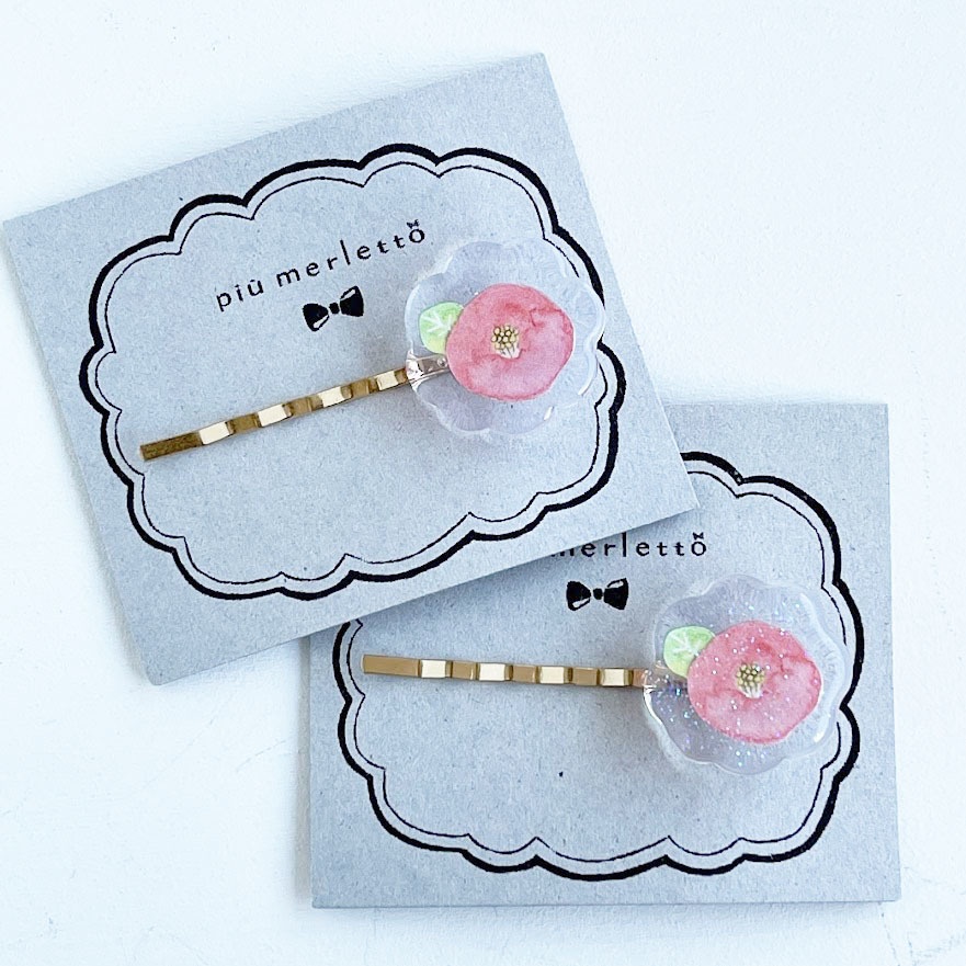 きらきら氷*ツバキのヘアピン