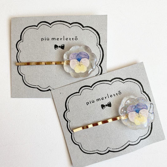 きらきら氷*ビオラのヘアピン