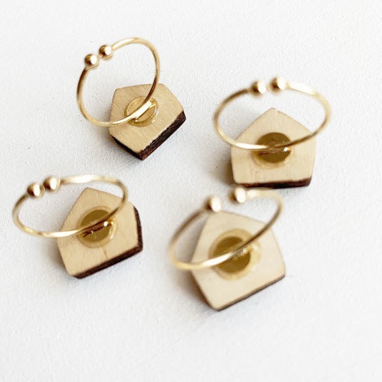 小さなおうち*木の指輪