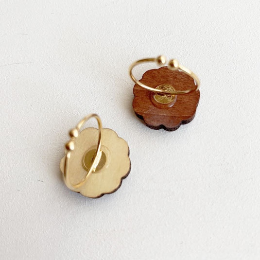 白い花束*木の指輪