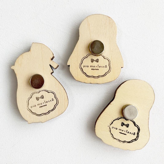 ぺぺぺぺンギン3兄弟*木のマグネット