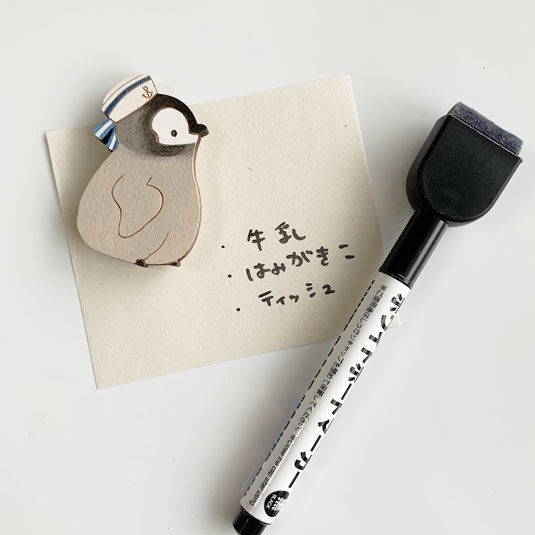 ぺぺぺぺンギン3兄弟*木のマグネット