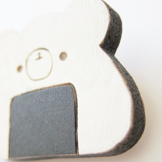 くまおにぎり*木のマグネット