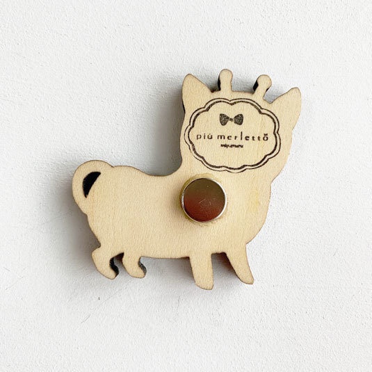 くびのみじかいきりんさん*木のマグネット