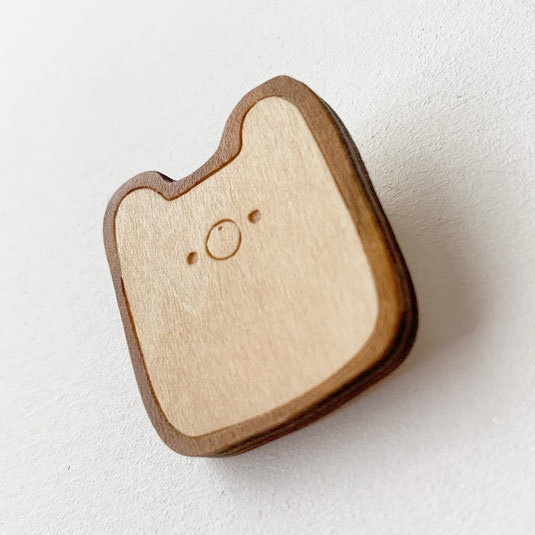 くま食パン*木のマグネット