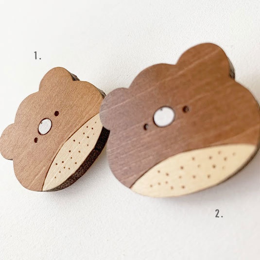 栗くま*木のマグネット