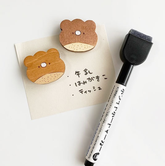 栗くま*木のマグネット