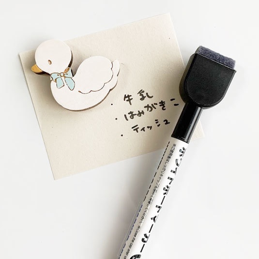 白いとりさん*木のマグネット