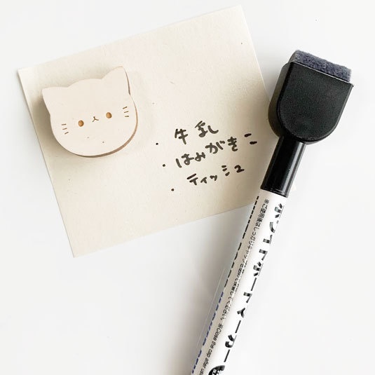 シンプルねこさん*木のマグネット