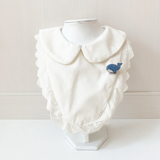 ミニ*星空くじら*木のブローチ