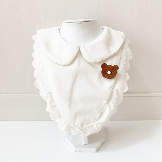 シンプルくまさん(お顏あり)*木のブローチ