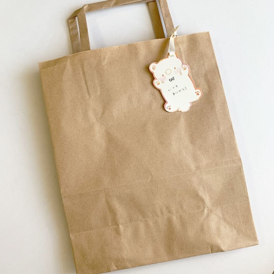 しろくまくんのメッセージ紙タグ