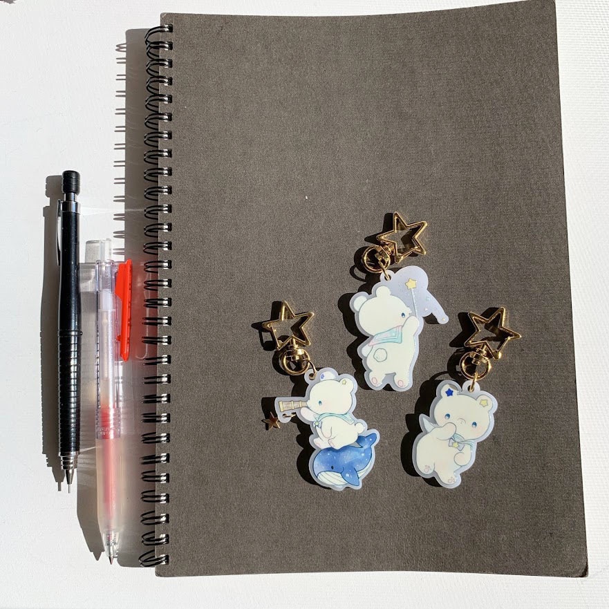 星くま*アクリルキーホルダー