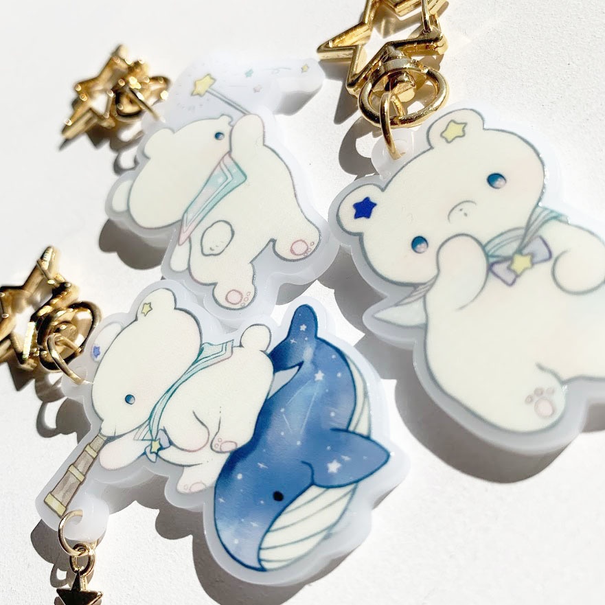 星くま*アクリルキーホルダー