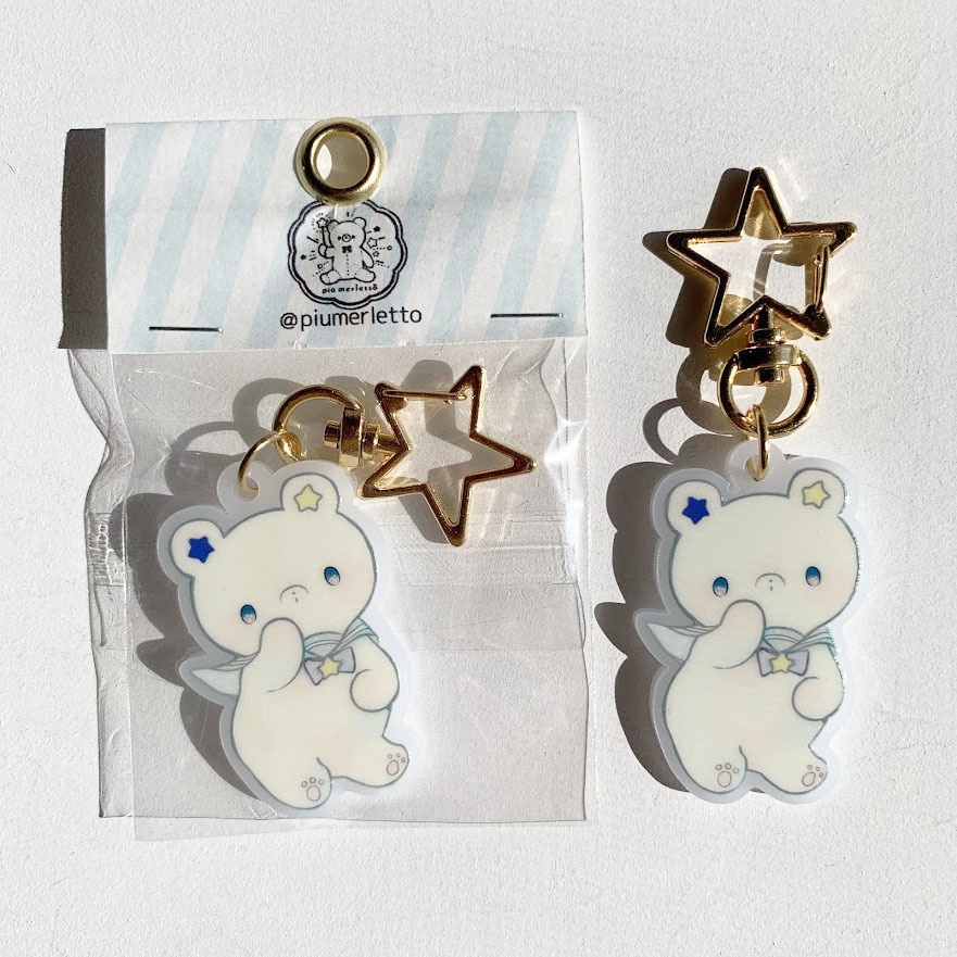 星くま*アクリルキーホルダー