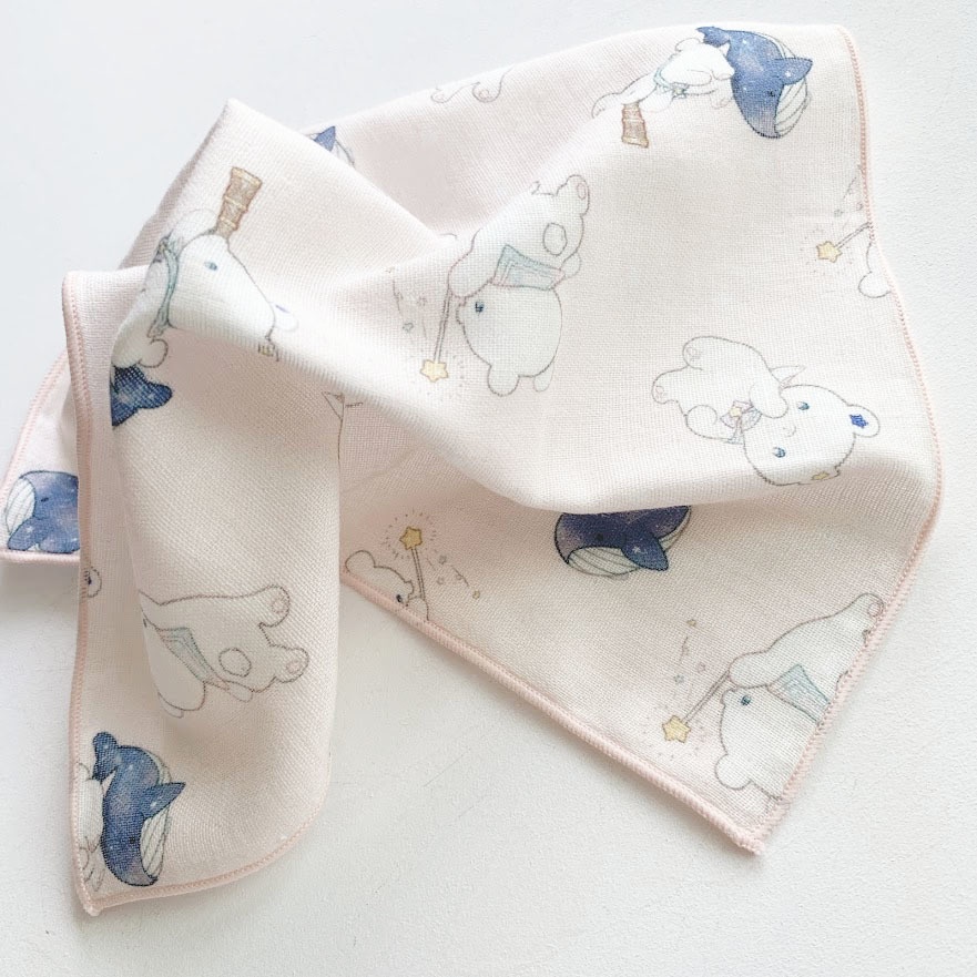 星くま*ダブルガーゼハンカチ