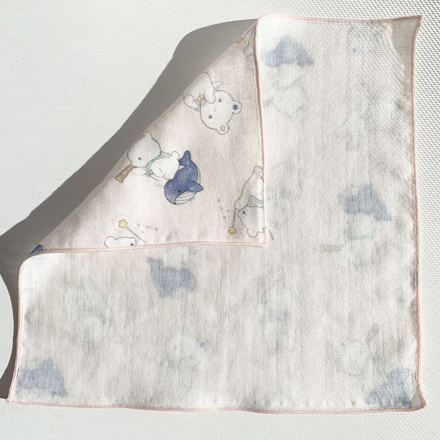 星くま*ダブルガーゼハンカチ