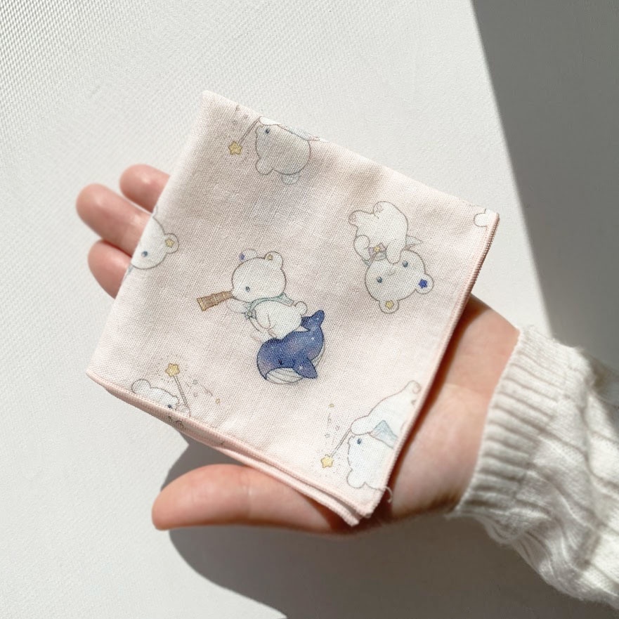 星くま*ダブルガーゼハンカチ