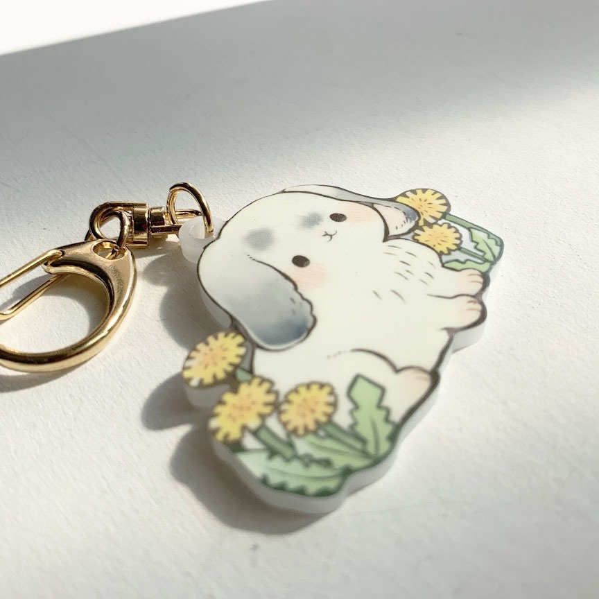 うさぎとおはな*アクリルキーホルダー