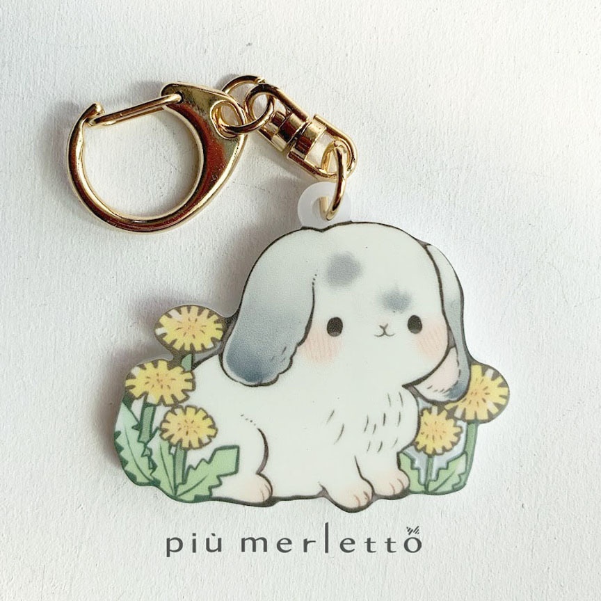 うさぎとおはな*アクリルキーホルダー