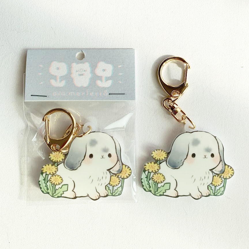 うさぎとおはな*アクリルキーホルダー
