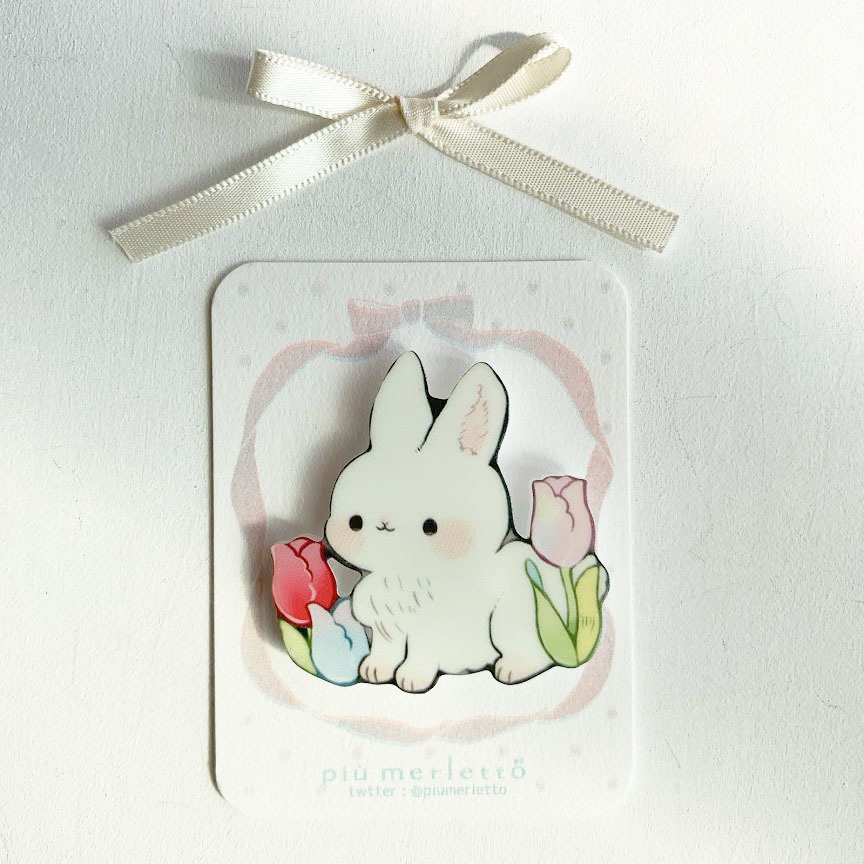 おはなとうさぎ*アクリルマグネット