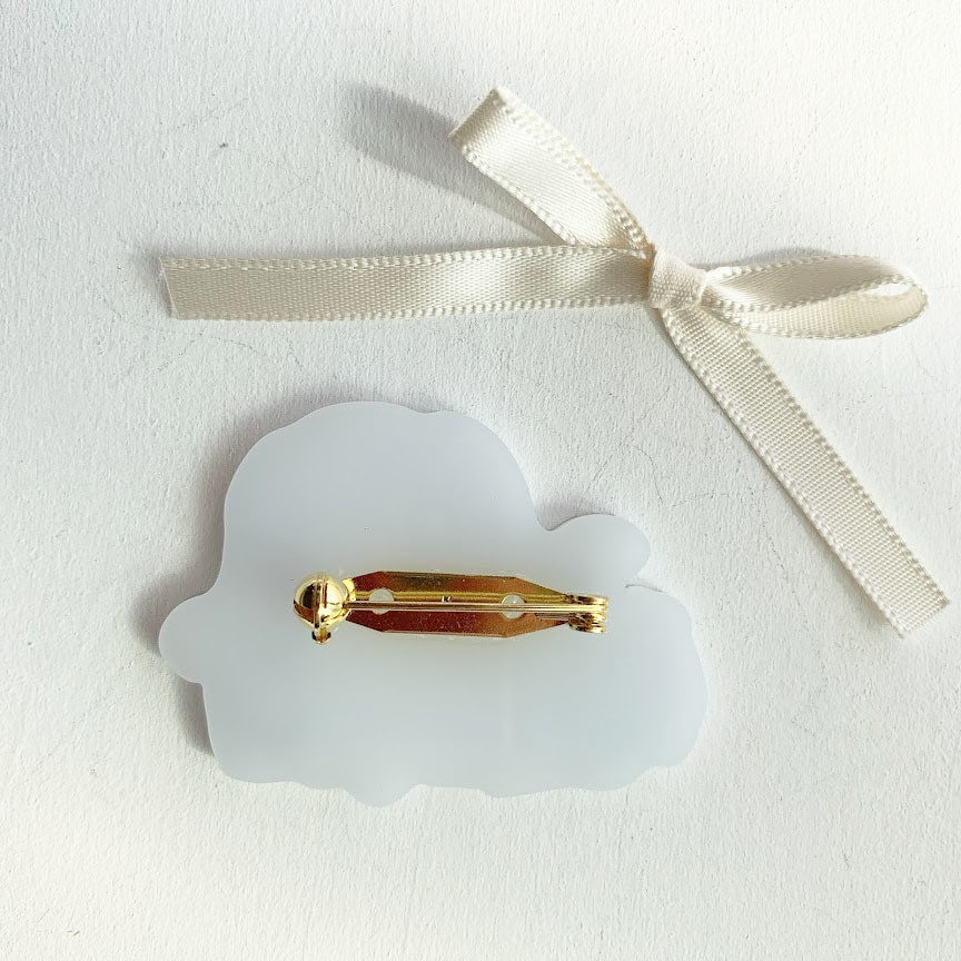 うさぎとおはな*アクリルブローチ