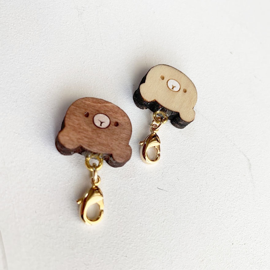 ミニミニくまさん*木のチャーム