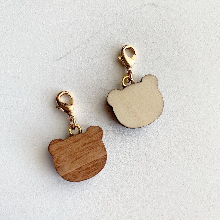 ミニミニくまさん*木のチャーム