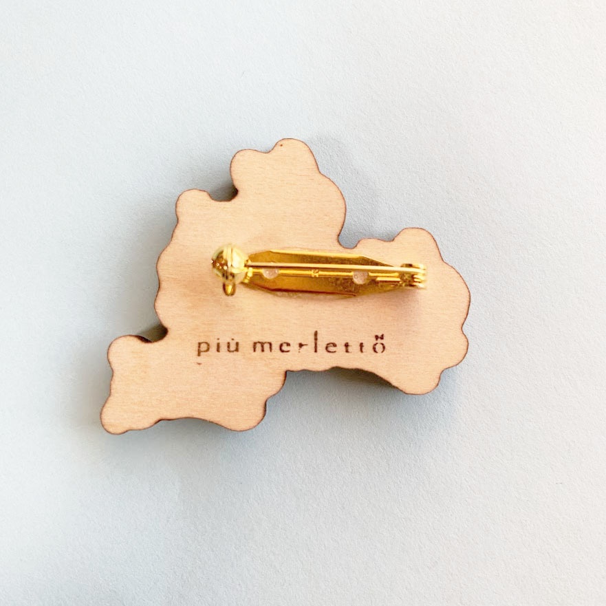 ぴょんぴょんうさぎの群れ*木のブローチ