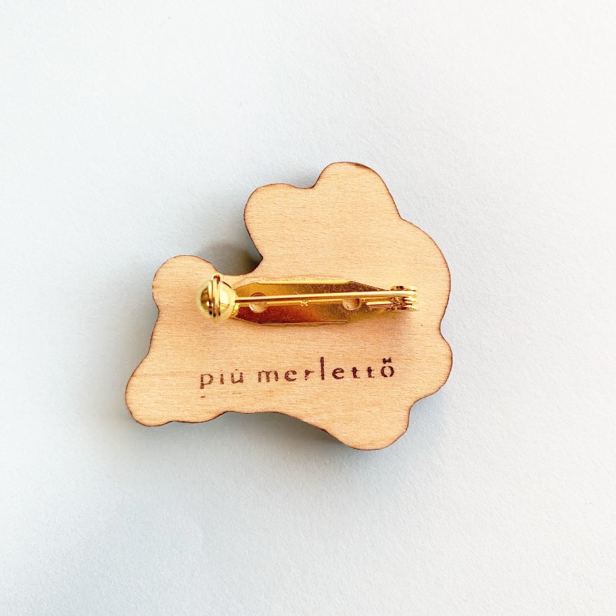 ぴょんぴょんうさぎ*木のブローチ