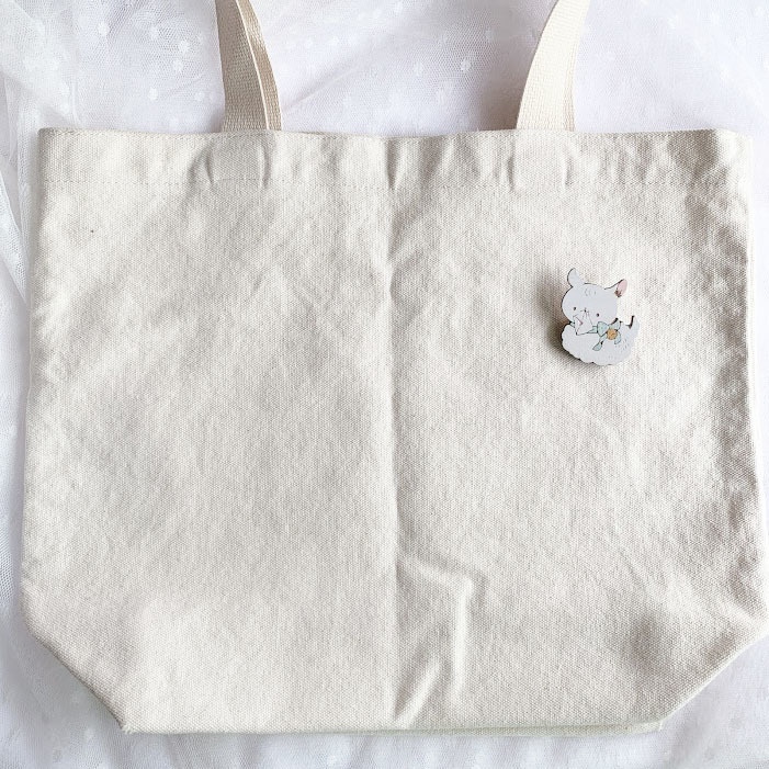 もぐもぐヤギさん*木のブローチ