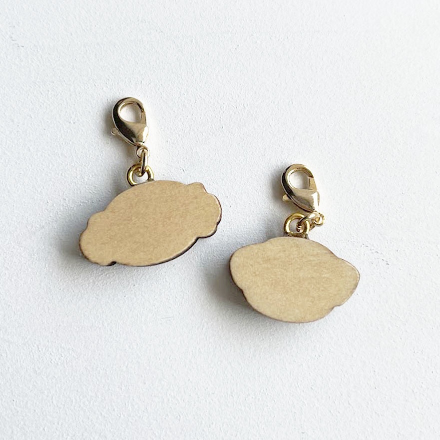 ミニミニいぬさん*木のチャーム