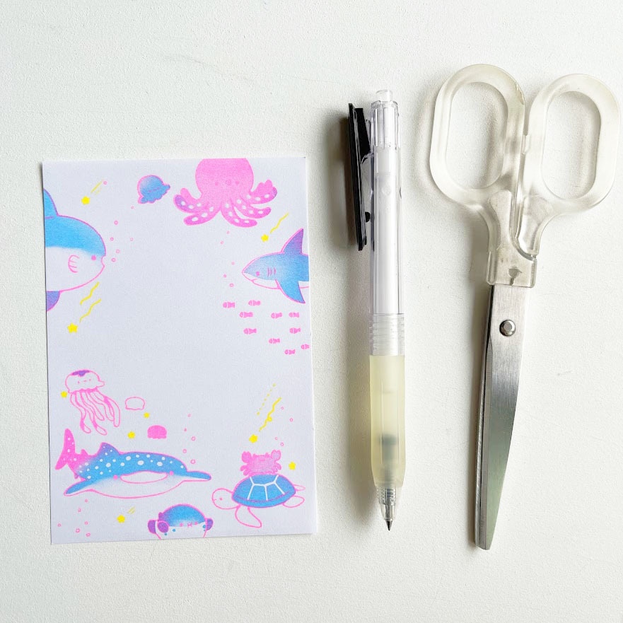 海のともだち*一筆箋
