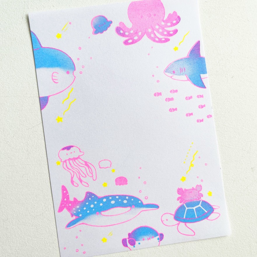 海のともだち*一筆箋