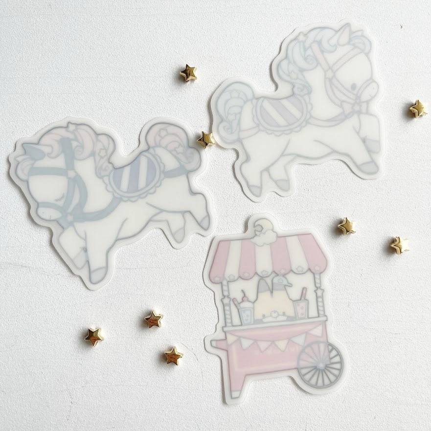 木馬ときつねのジュース屋さん*ステッカー