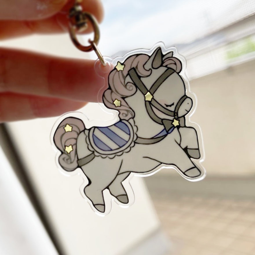 木馬のるるとひな*アクリルキーホルダー