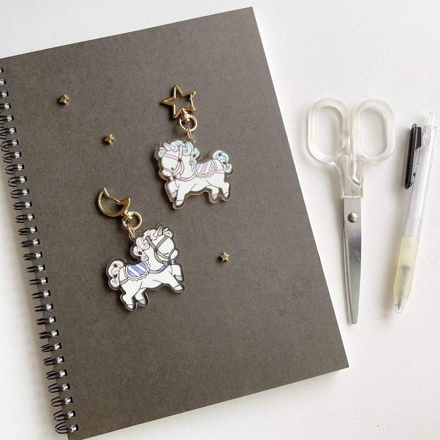 木馬のるるとひな*アクリルキーホルダー