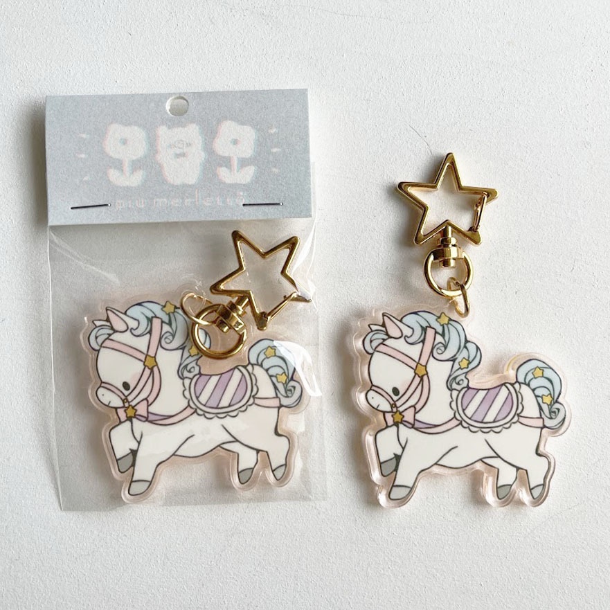 木馬のるるとひな*アクリルキーホルダー