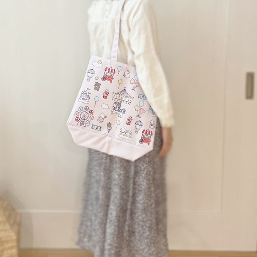 朝と夜の遊園地(パステル)*トートバック