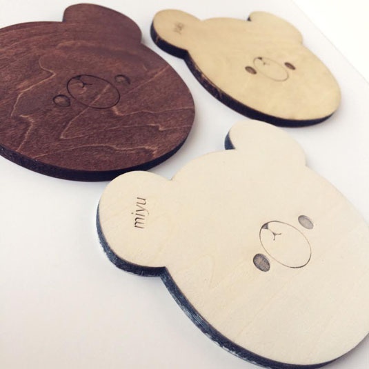 名入れ*くまさんコースター