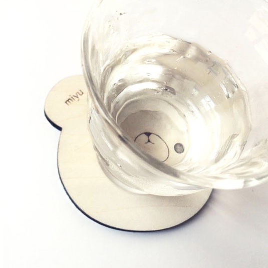 名入れ*くまさんコースター