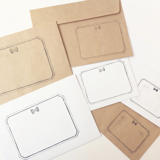 シンプルリボン枠*はんこ