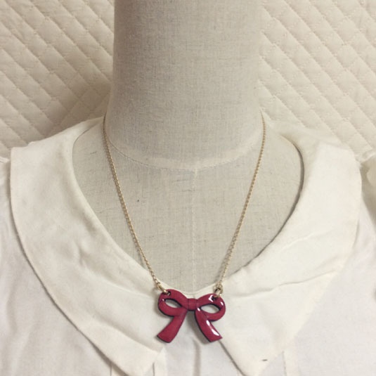 秋色*リボンネックレス