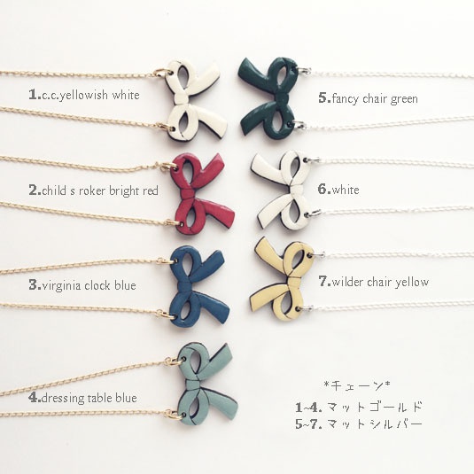 秋色*リボンネックレス