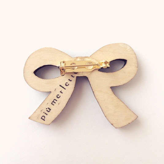 秋色*リボンブローチ